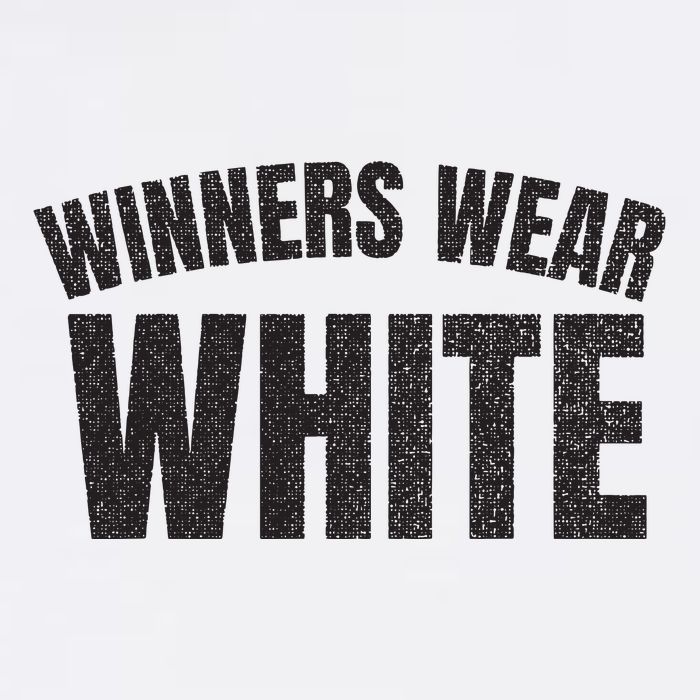 Winners Wear White Team Spirit Game Competition Color Retro Bucket Hat