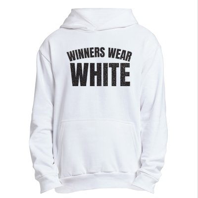 Winners Wear White Team Spirit Game Competition Color Retro Urban Pullover Hoodie