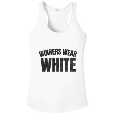 Winners Wear White Team Spirit Game Competition Color Retro Ladies PosiCharge Competitor Racerback Tank