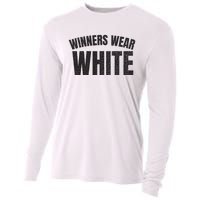 Winners Wear White Team Spirit Game Competition Color Retro Cooling Performance Long Sleeve Crew