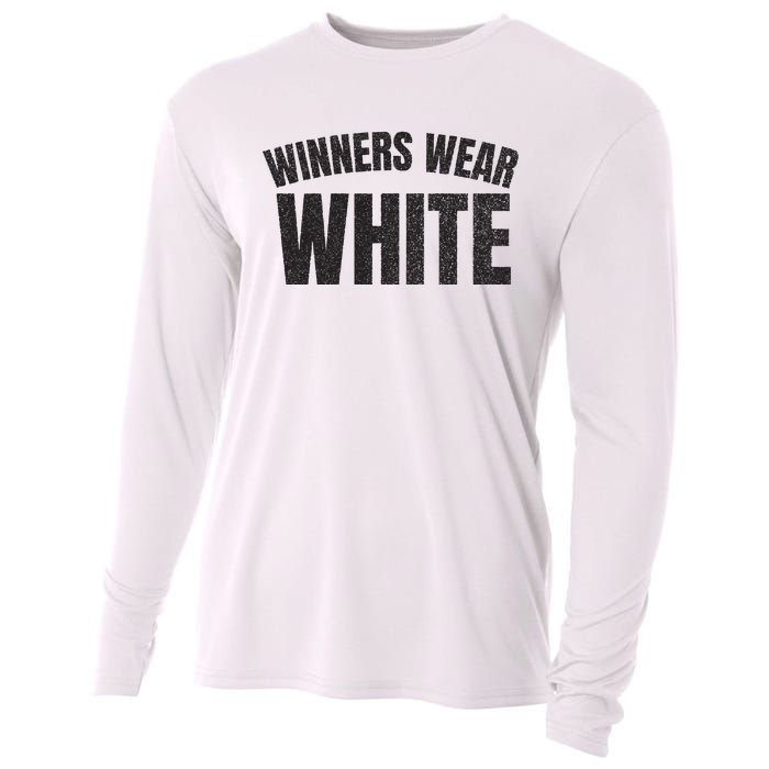 Winners Wear White Team Spirit Game Competition Color Retro Cooling Performance Long Sleeve Crew