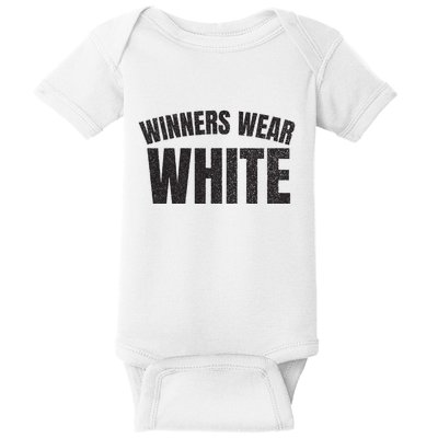 Winners Wear White Team Spirit Game Competition Color Retro Baby Bodysuit