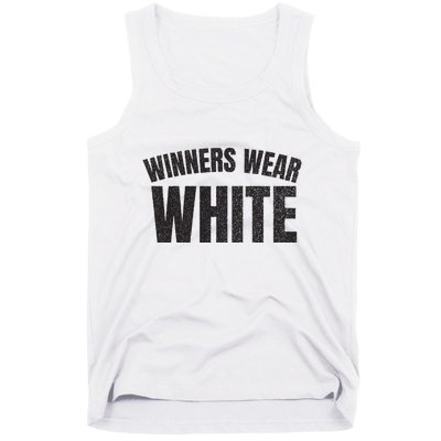 Winners Wear White Team Spirit Game Competition Color Retro Tank Top