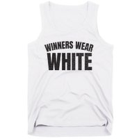 Winners Wear White Team Spirit Game Competition Color Retro Tank Top