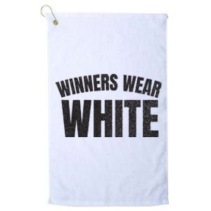 Winners Wear White Team Spirit Game Competition Color Retro Platinum Collection Golf Towel