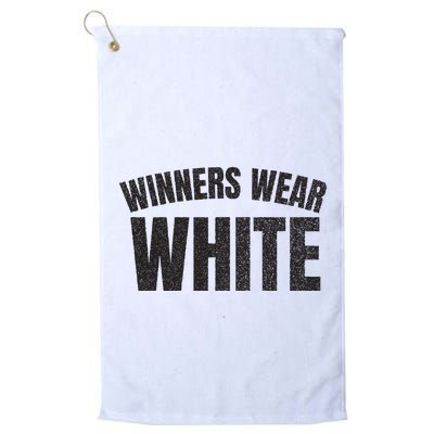 Winners Wear White Team Spirit Game Competition Color Retro Golf Towel