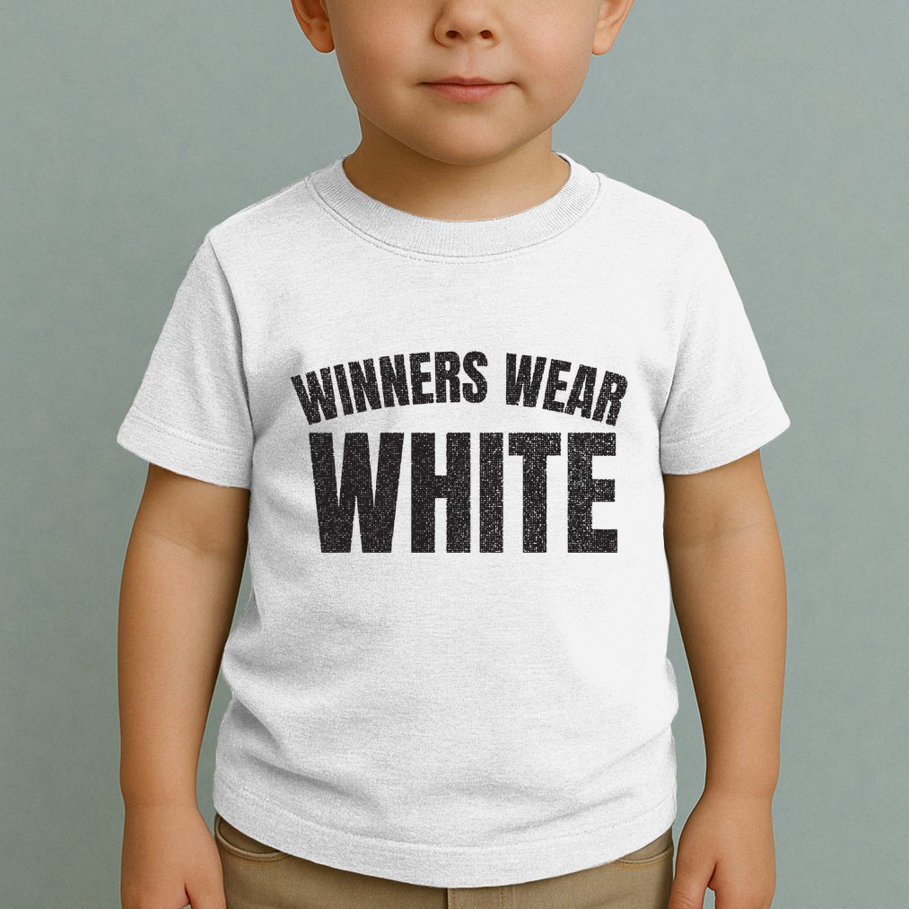 Winners Wear White Team Spirit Game Competition Color Retro Toddler T-Shirt