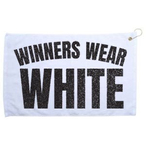 Winners Wear White Team Spirit Game Competition Color Retro Grommeted Golf Towel