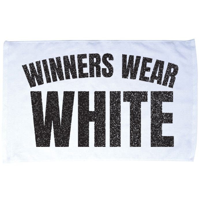 Winners Wear White Team Spirit Game Competition Color Retro Microfiber Hand Towel