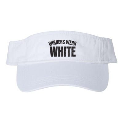 Winners Wear White Team Spirit Game Competition Color Retro Visor
