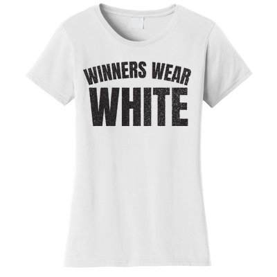 Winners Wear White Team Spirit Game Competition Color Retro Women's T-Shirt