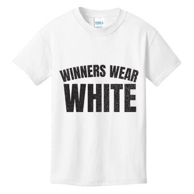 Winners Wear White Team Spirit Game Competition Color Retro Kids T-Shirt