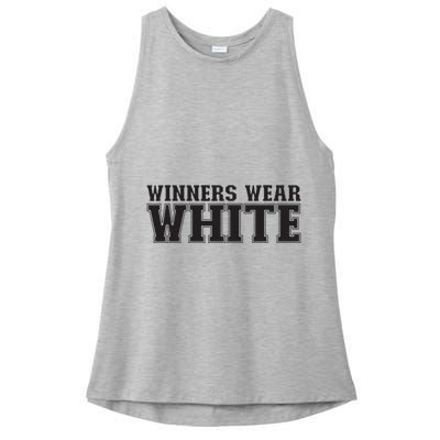 Winners Wear White Spirit Wear Team Game Color War Ladies PosiCharge Tri-Blend Wicking Tank