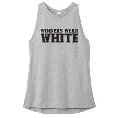 Winners Wear White Spirit Wear Team Game Color War Ladies PosiCharge Tri-Blend Wicking Tank