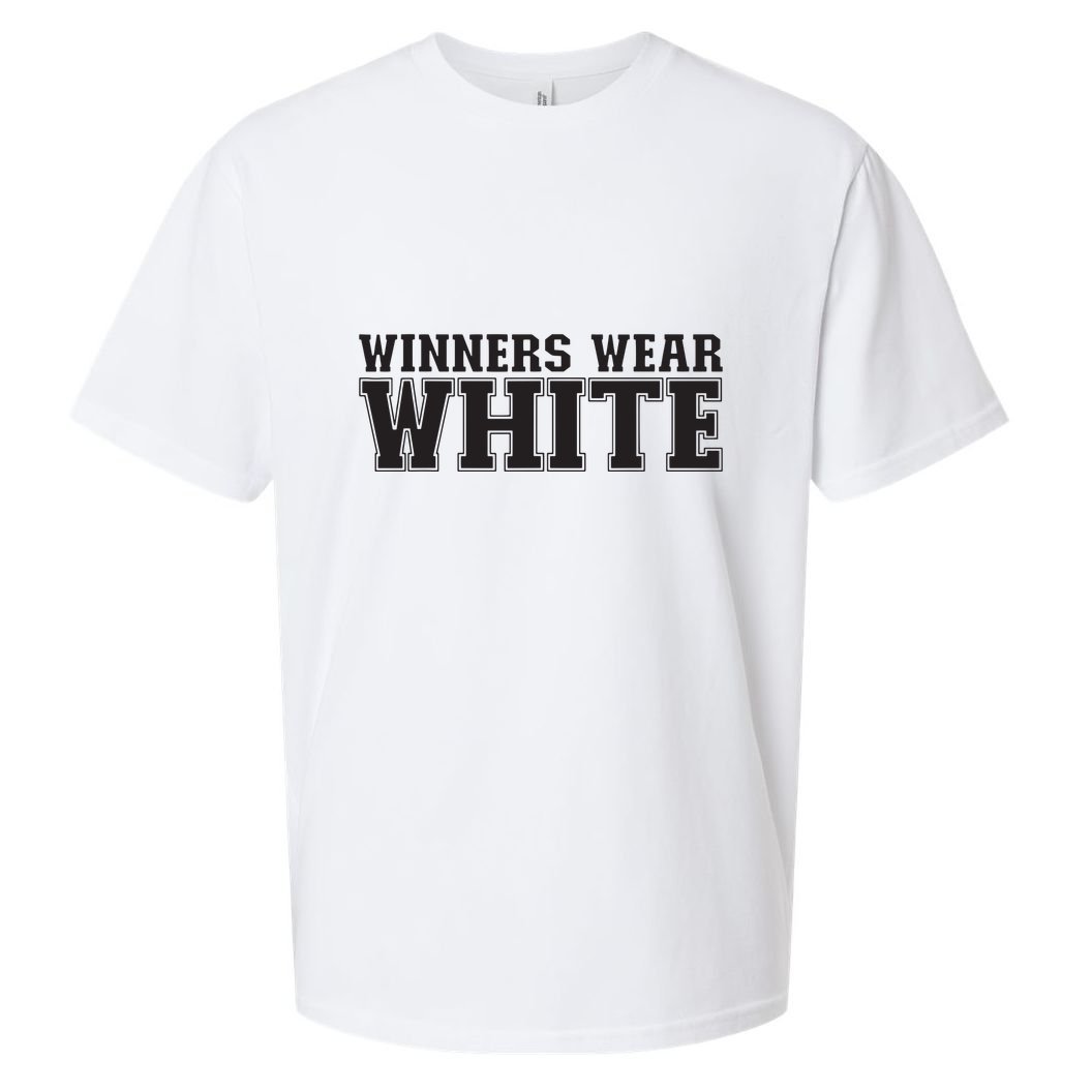 Winners Wear White Spirit Wear Team Game Color War Sueded Cloud Jersey T-Shirt