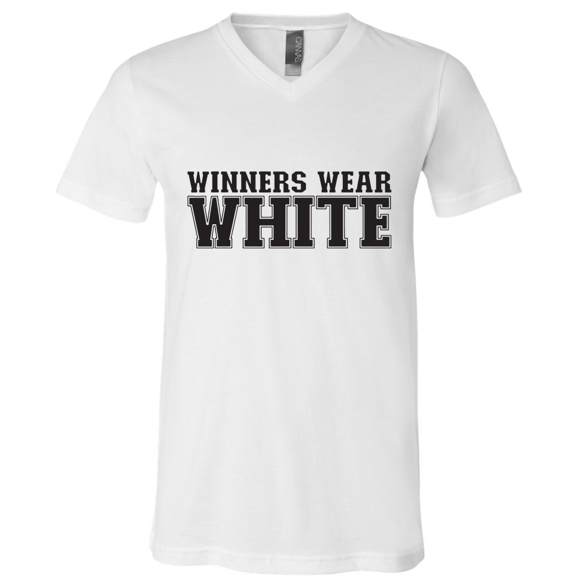 Winners Wear White Spirit Wear Team Game Color War V-Neck T-Shirt