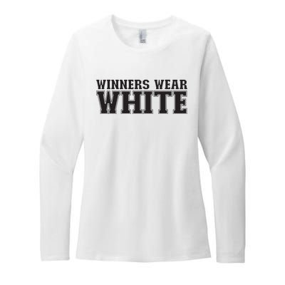 Winners Wear White Spirit Wear Team Game Color War Womens CVC Long Sleeve Shirt