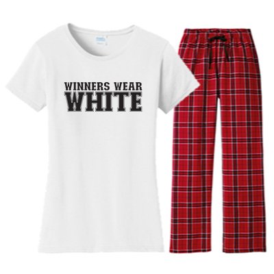 Winners Wear White Spirit Wear Team Game Color War Women's Flannel Pajama Set