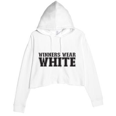 Winners Wear White Spirit Wear Team Game Color War Crop Fleece Hoodie