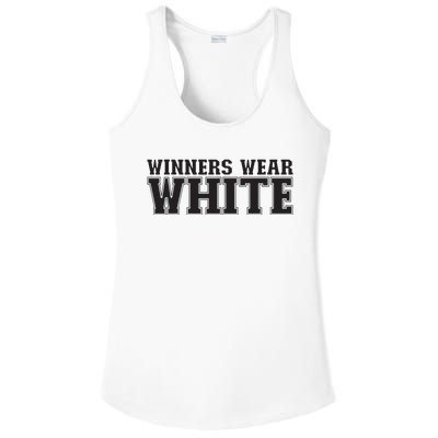 Winners Wear White Spirit Wear Team Game Color War Ladies PosiCharge Competitor Racerback Tank