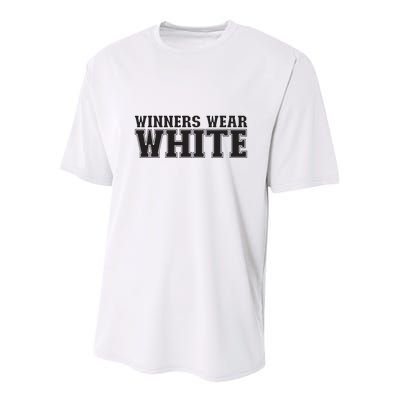 Winners Wear White Spirit Wear Team Game Color War Youth Performance Sprint T-Shirt