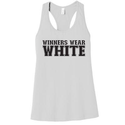 Winners Wear White Spirit Wear Team Game Color War Women's Racerback Tank