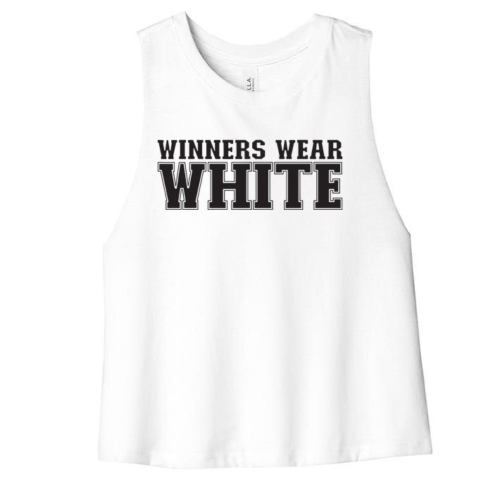 Winners Wear White Spirit Wear Team Game Color War Women's Racerback Cropped Tank