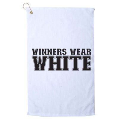 Winners Wear White Spirit Wear Team Game Color War Platinum Collection Golf Towel