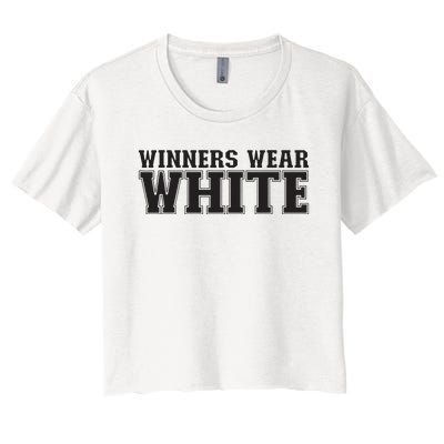 Winners Wear White Spirit Wear Team Game Color War Women's Crop Top Tee