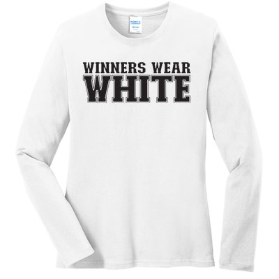 Winners Wear White Spirit Wear Team Game Color War Ladies Long Sleeve Shirt