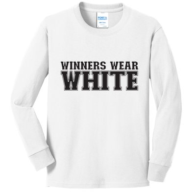Winners Wear White Spirit Wear Team Game Color War Kids Long Sleeve Shirt
