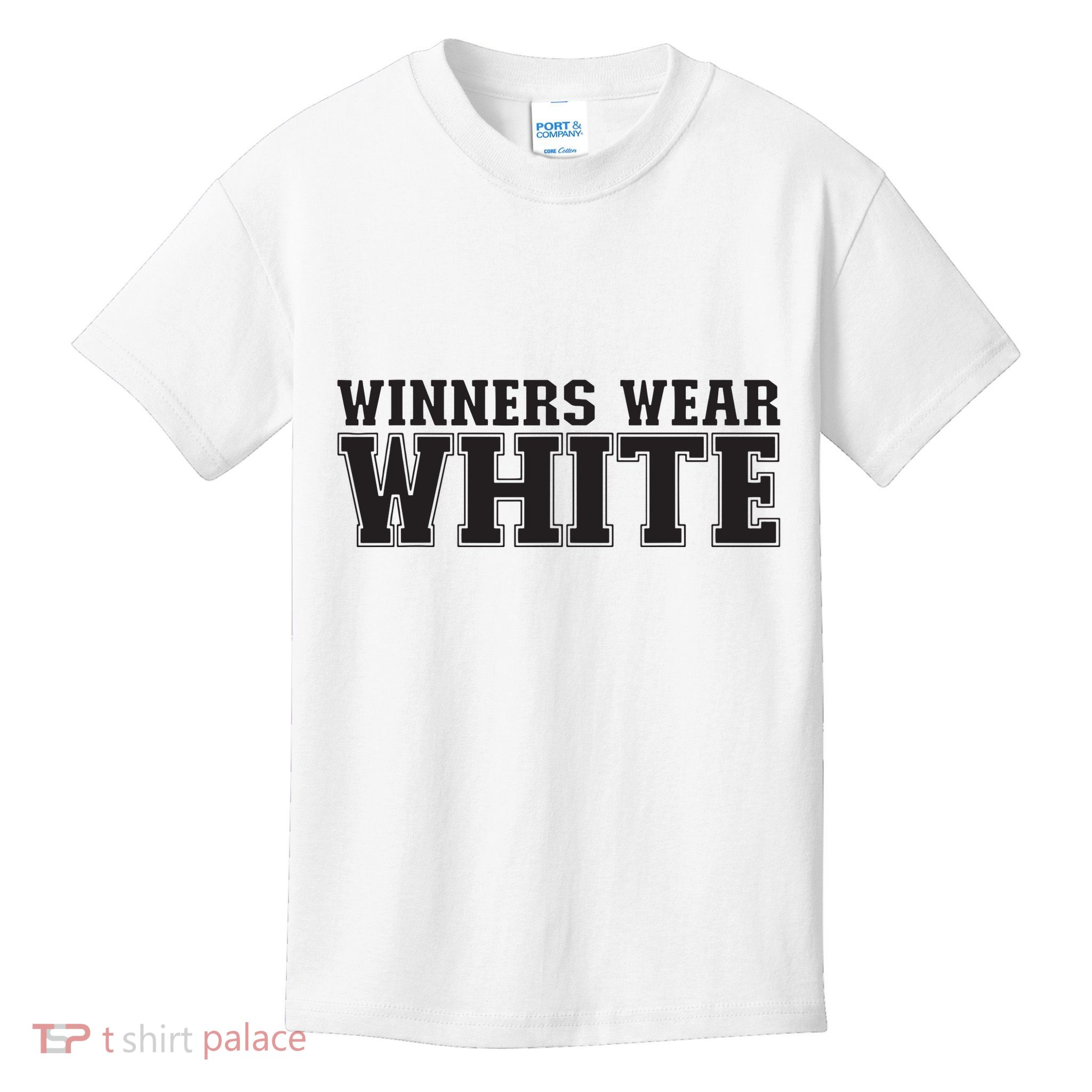 Winners Wear White Spirit Wear Team Game Color War Kids T-Shirt