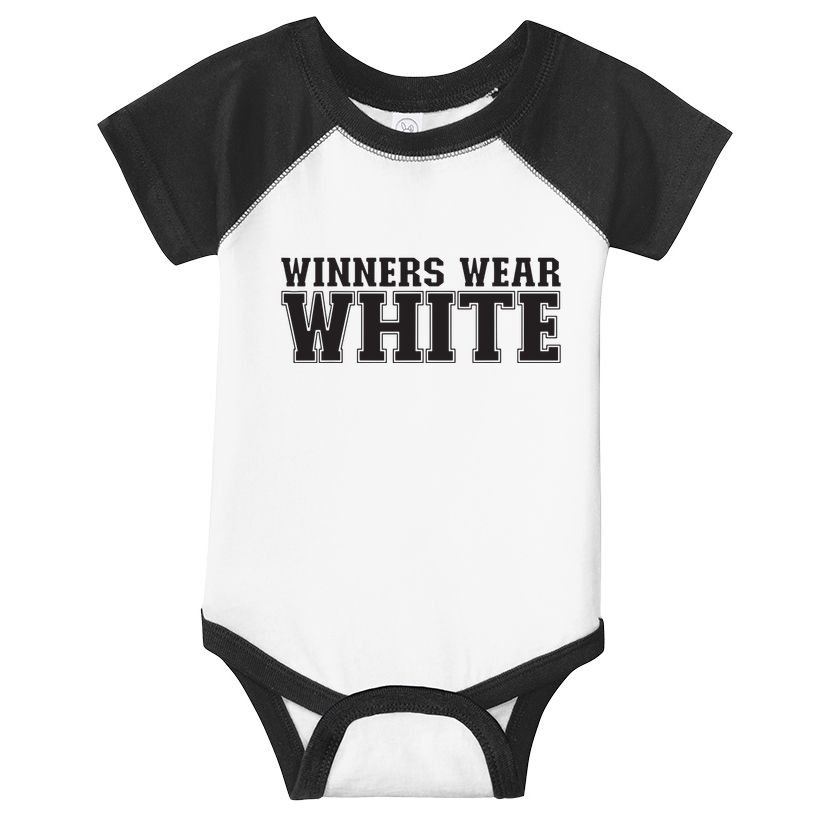 Winners Wear White Spirit Wear Team Game Color War Infant Baby Jersey Bodysuit