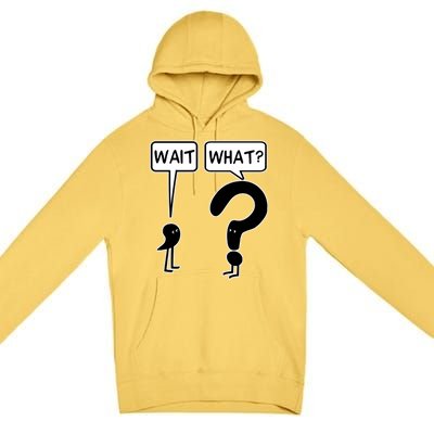 Wait What Premium Pullover Hoodie