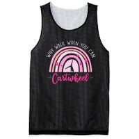 Why Walk When You Can Cartwheel Rainbow Tumbling Funny Girl Mesh Reversible Basketball Jersey Tank