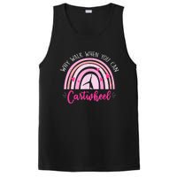 Why Walk When You Can Cartwheel Rainbow Tumbling Funny Girl PosiCharge Competitor Tank