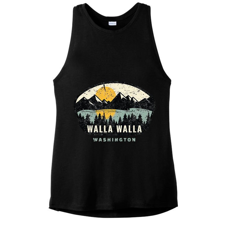 Walla Walla Washington W.A Vacation Souvenir Ladies PosiCharge Tri-Blend Wicking Tank