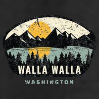 Walla Walla Washington W.A Vacation Souvenir 7 Panel Mesh Trucker Snapback Hat