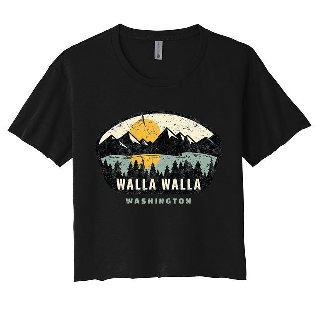 Walla Walla Washington W.A Vacation Souvenir Crop Top