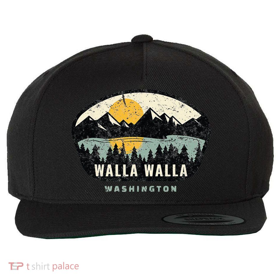 Walla Walla Washington W.A Vacation Souvenir Wool Snapback Cap