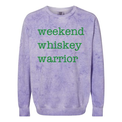 Weekend Whiskey Warrior Colorblast Crewneck Sweatshirt