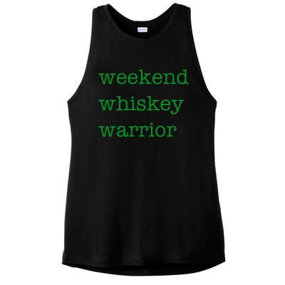 Weekend Whiskey Warrior Ladies PosiCharge Tri-Blend Wicking Tank