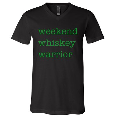 Weekend Whiskey Warrior V-Neck T-Shirt