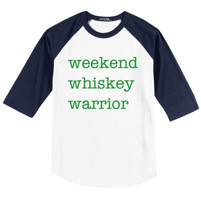 Weekend Whiskey Warrior Baseball Sleeve Shirt