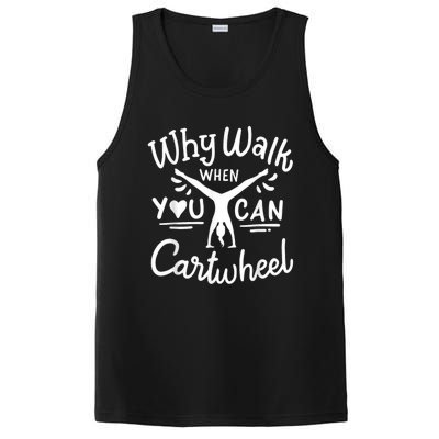 Why Walk When You Can Cartwheel Rainbow Tumbling Funny Girl PosiCharge Competitor Tank