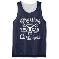 Why Walk When You Can Cartwheel Rainbow Tumbling Funny Girl Mesh Reversible Basketball Jersey Tank