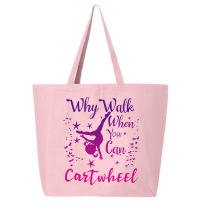 Why Walk When You Can Cartwheel Gymnastics Play Girl Top 25L Jumbo Tote