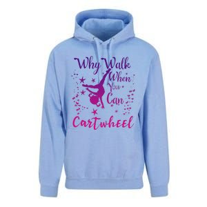 Why Walk When You Can Cartwheel Gymnastics Play Girl Top Unisex Surf Hoodie