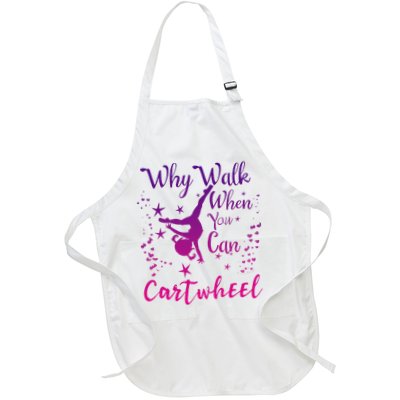 Why Walk When You Can Cartwheel Gymnastics Play Girl Top Apron