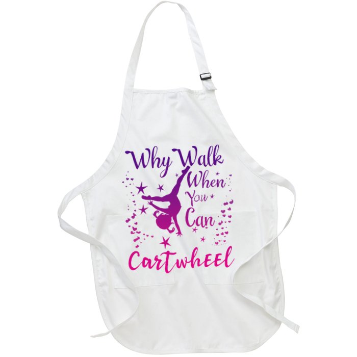 Why Walk When You Can Cartwheel Gymnastics Play Girl Top Apron